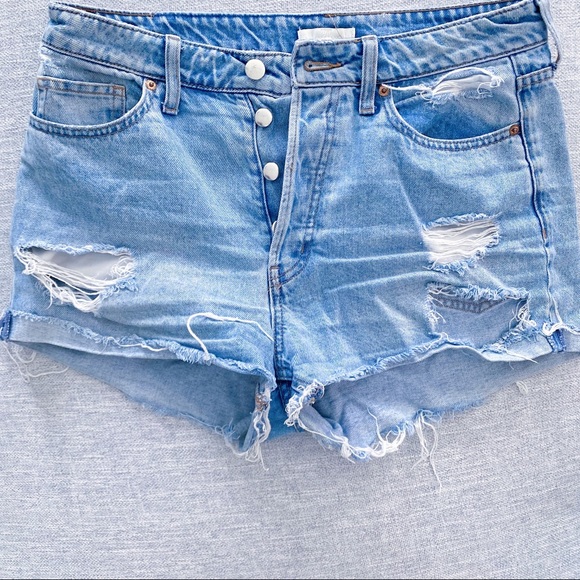 H&M Pants - H&M Denim Distressed High Rise Shorts